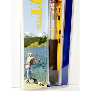 Fly Rod EAGLE CLAW Pack It Rod Spin / Fly 7'6" 4Pc Medium PK601-76 Yellow NEW